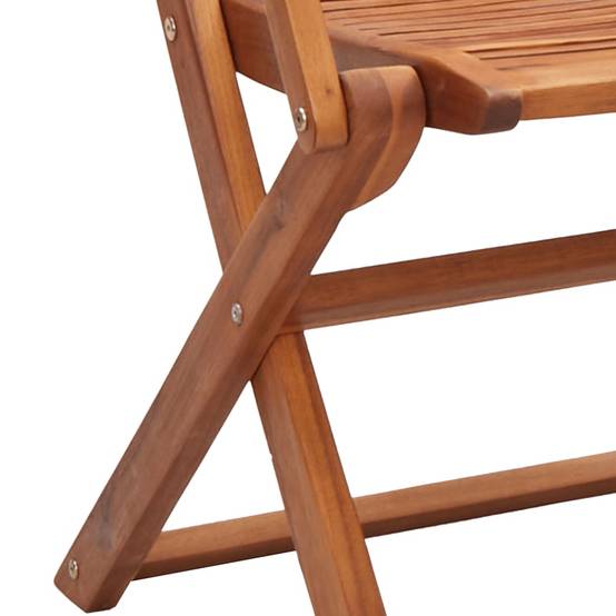 Chaises de jardin pliantes lot de 4 bois d'acacia naturel 57 x 66 x 95 cm - PANGIVO - Image 8
