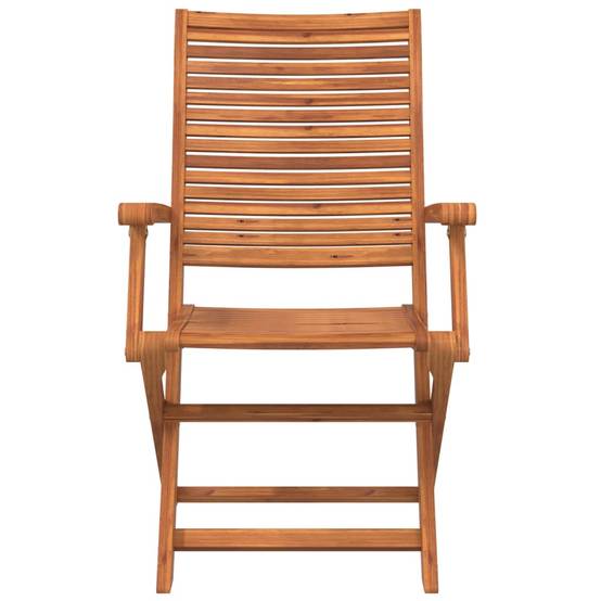 Chaises de jardin pliantes lot de 4 bois d'acacia naturel 57 x 66 x 95 cm - PANGIVO - Image 4