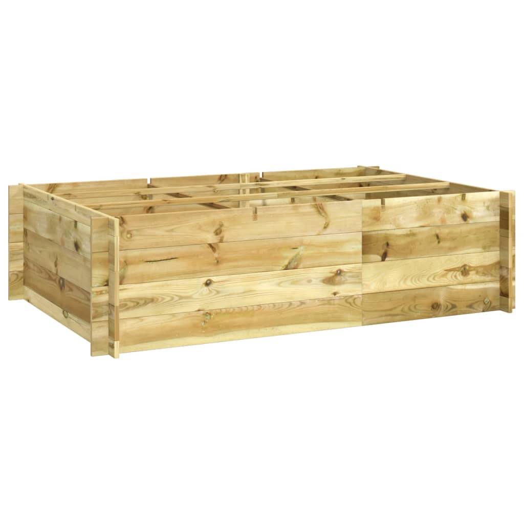 Vidaxl - Lit surélevé 150x100x40 cm bois imprégné vidaXL 41915 - Image 1