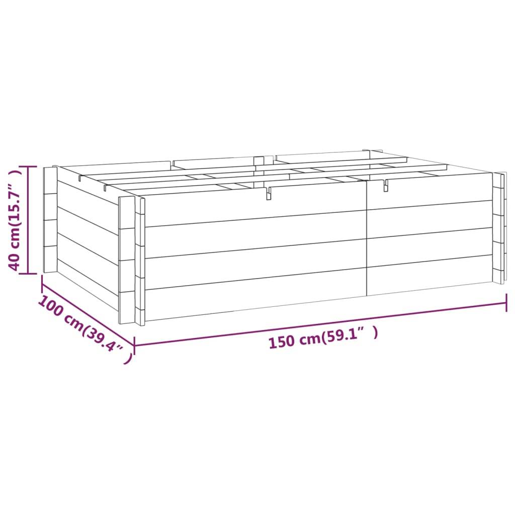 Vidaxl - Lit surélevé 150x100x40 cm bois imprégné vidaXL 41915 - Image 3