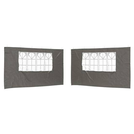 Parois de tente de fête PE et acier anthracite 400 x 195 cm - PANGIVO - Image 2