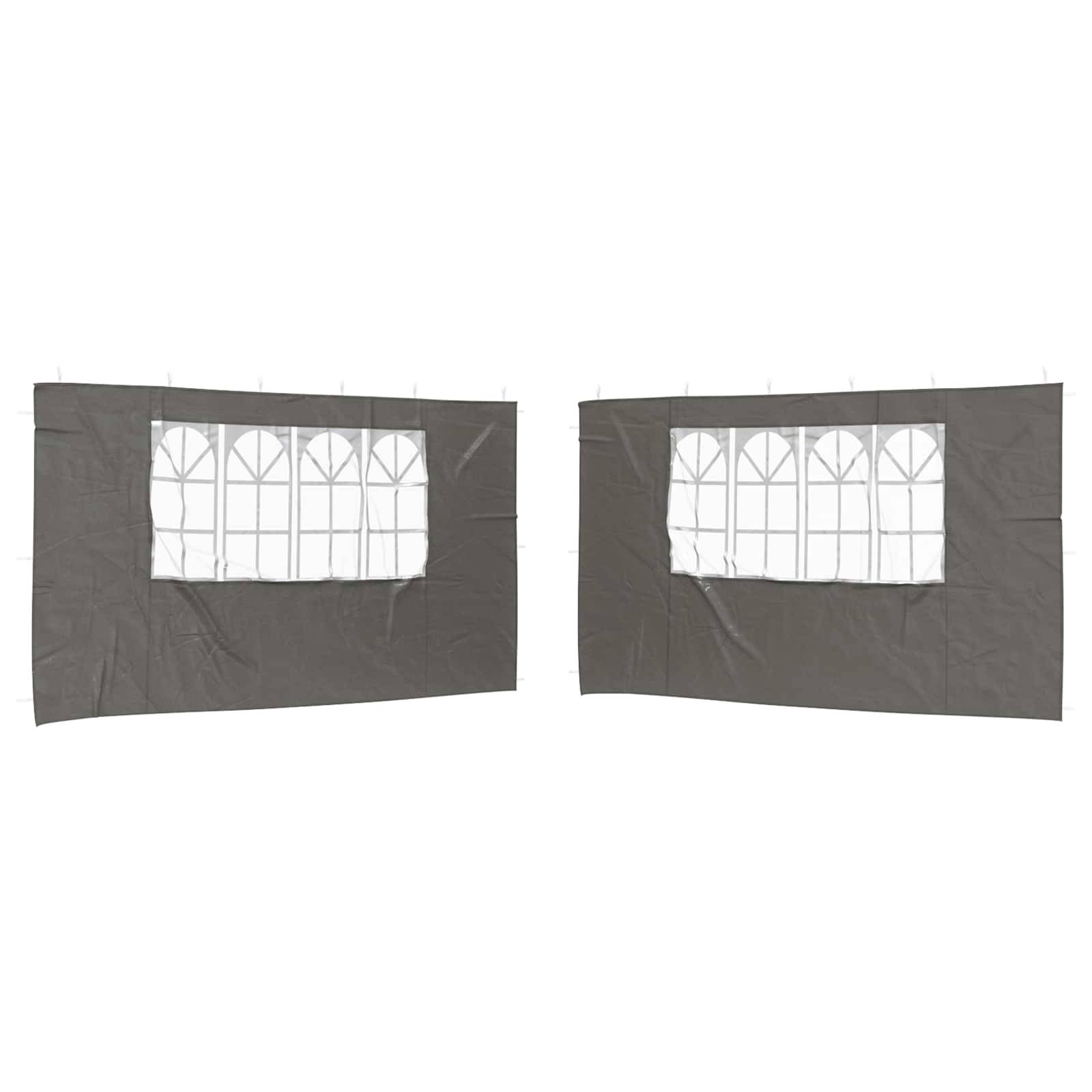 Parois de tente de fête PE et acier anthracite 400 x 195 cm - PANGIVO - Image 2