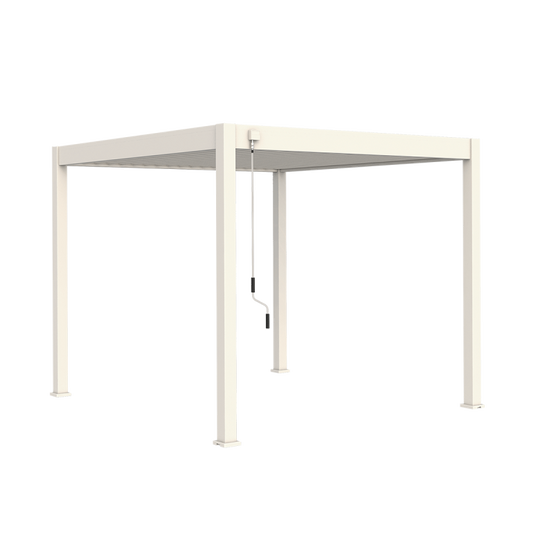 Ombrea - Pergola bioclimatique Ombréa autoportante VS 3x3M Blanc + 1 store - Image 2