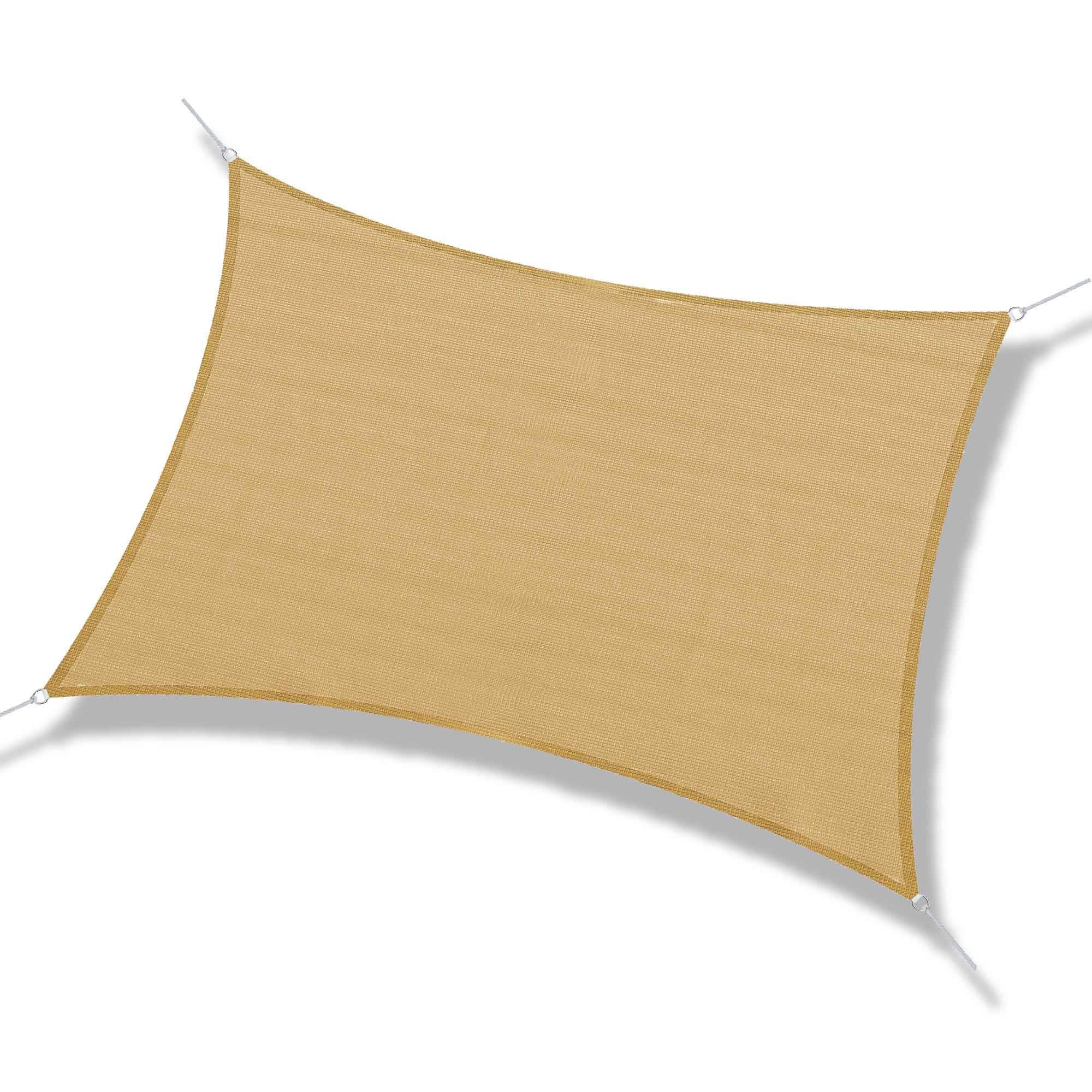 Voile d'ombrage Voile solaire - rectangulaire 3 x 4 m HDPE anti-UV Avec sac de rangement sable fr582 - Image 2