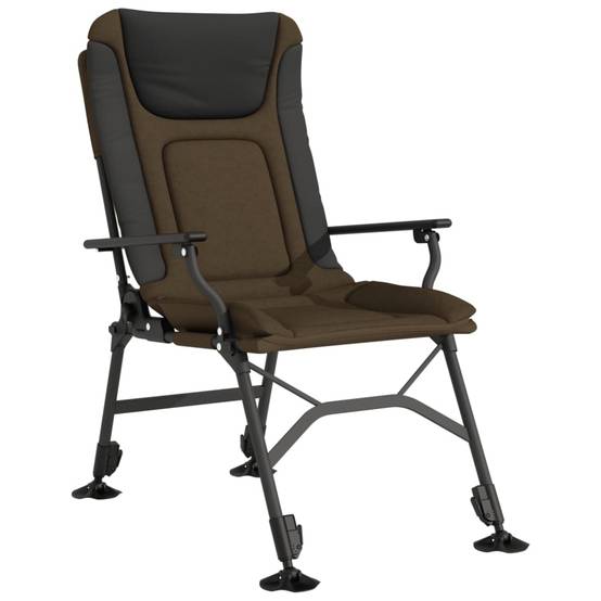 Chaise de jardin | Chaise de pêche avec accoudoir pliable taupe - Image 1