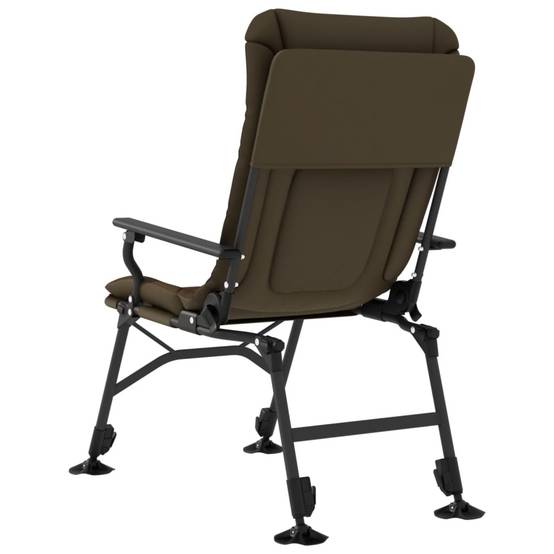 Chaise de jardin | Chaise de pêche avec accoudoir pliable taupe - Image 5