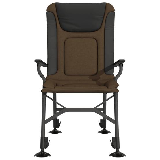 Chaise de jardin | Chaise de pêche avec accoudoir pliable taupe - Image 3