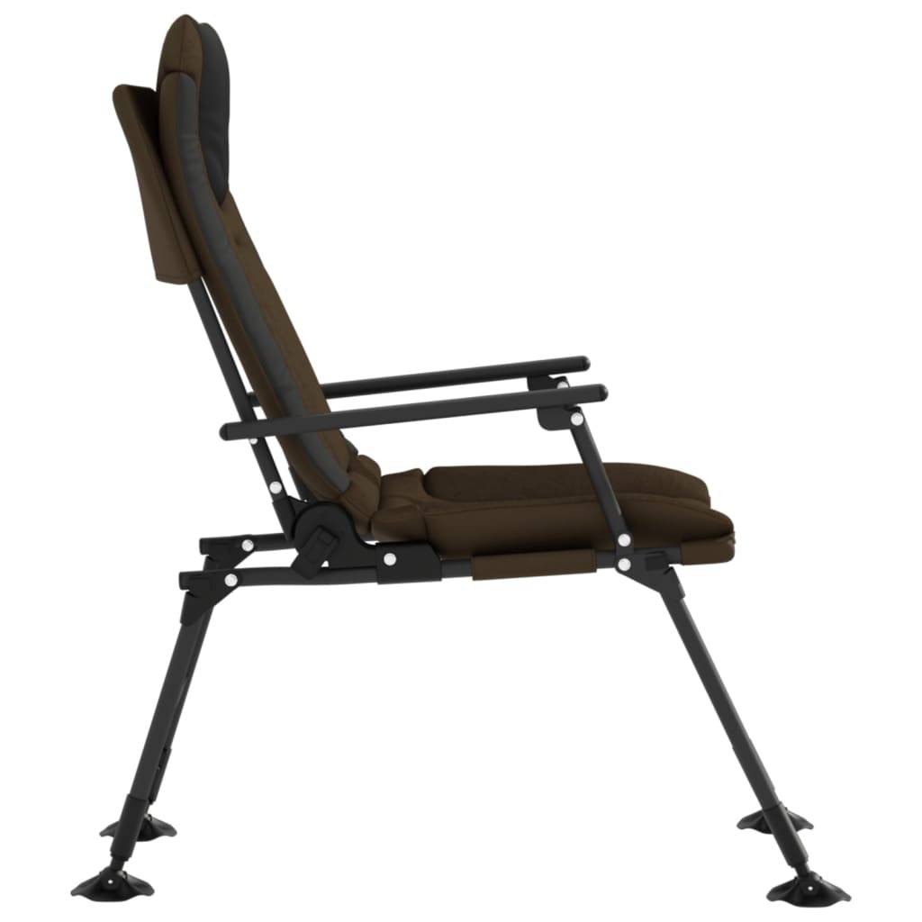 Chaise de jardin | Chaise de pêche avec accoudoir pliable taupe - Image 4