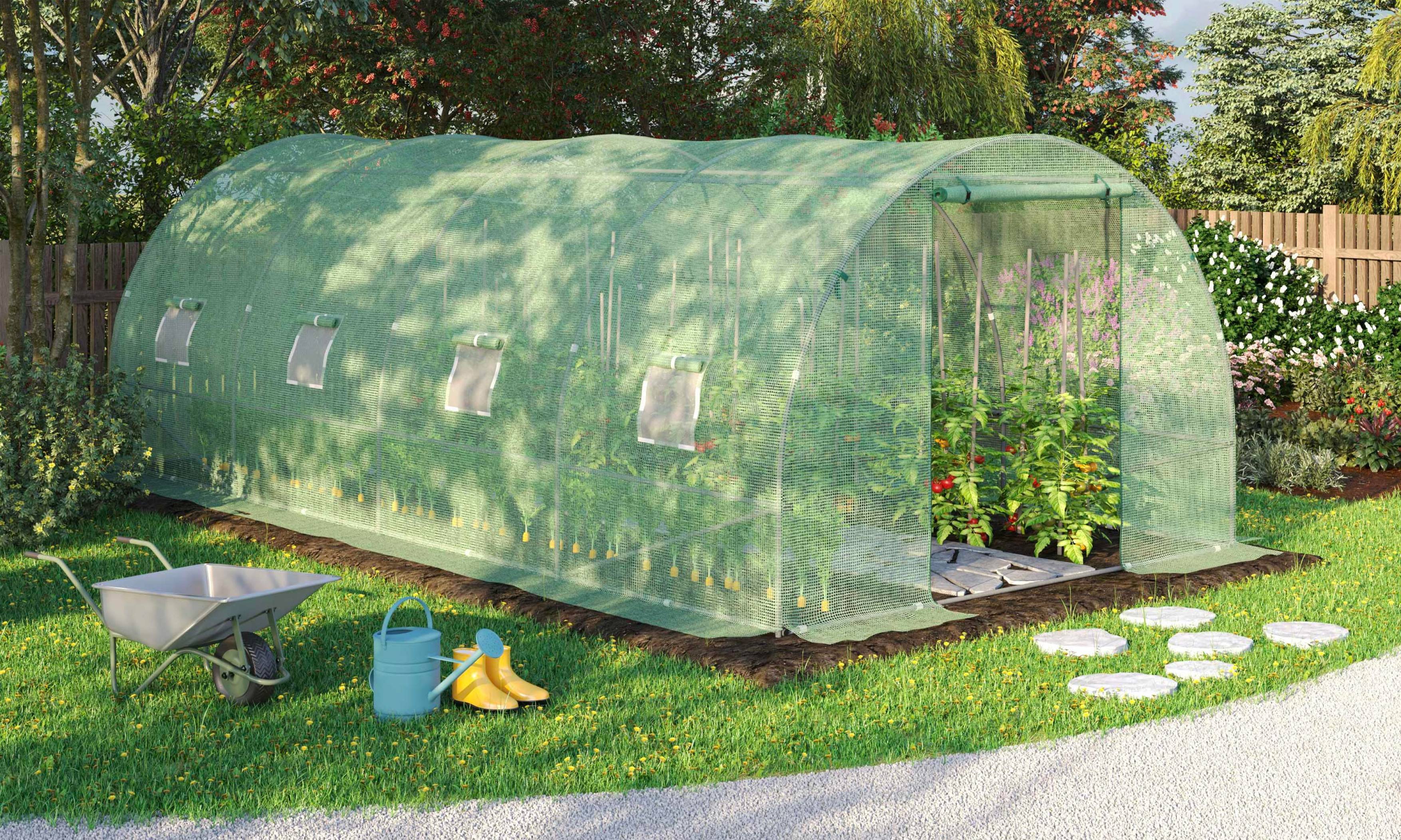 Serre tunnel de jardin - 18 M² en polyéthylène Renforcée - TERRE JARDIN - Image 4