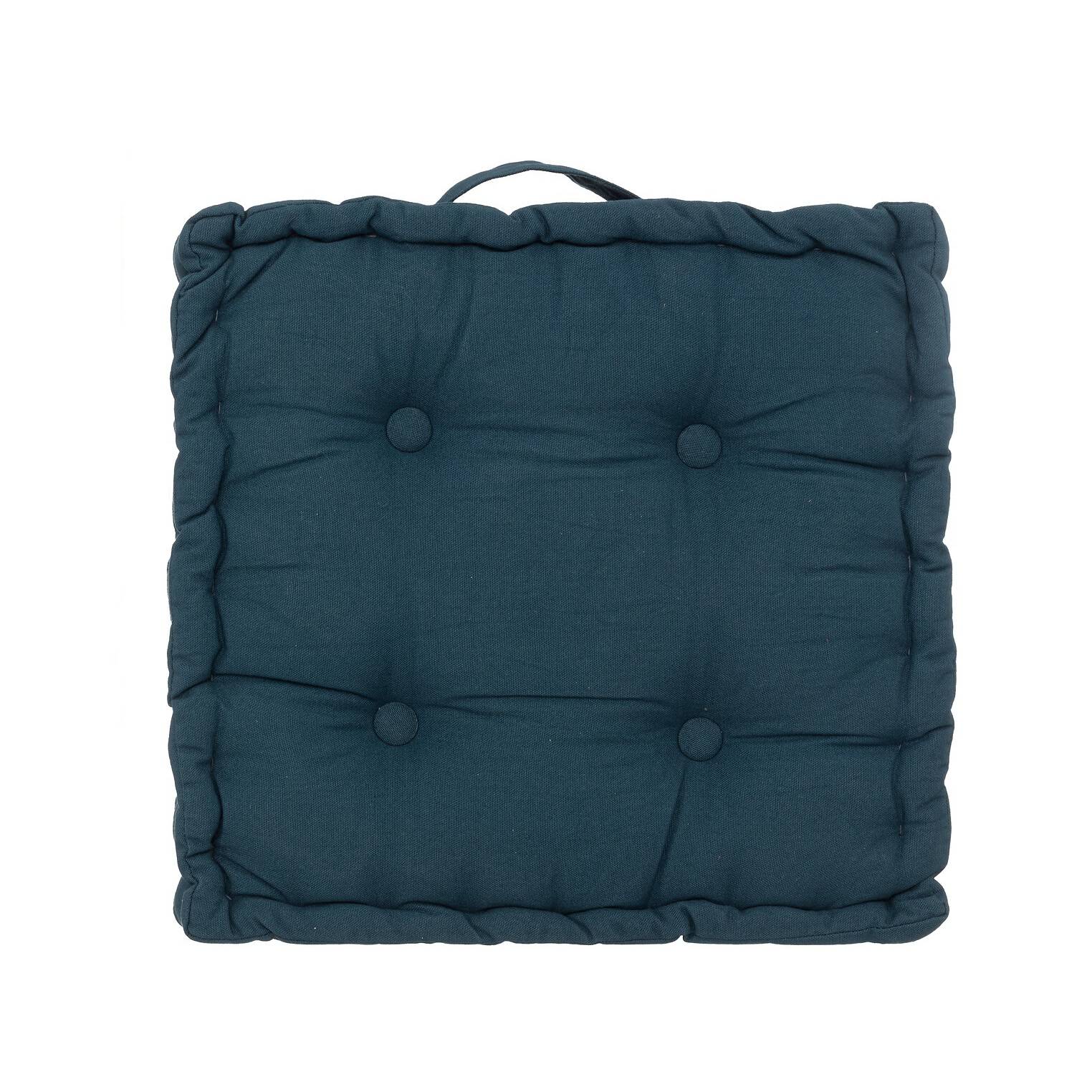 Eden - Coussin de sol 40 x 40 cm Horizon uni bleu - Image 1