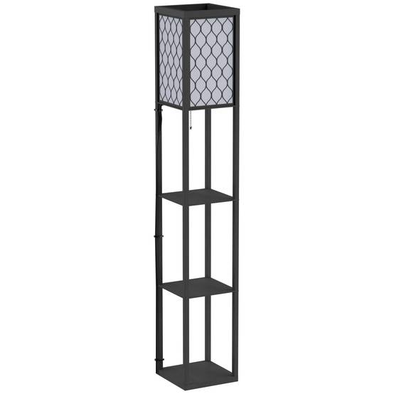 Lampadaire pour salon avec étagère, lampe sur pied avec douille E27 pour salon/chambre, ampoule non incluse. - Image 2