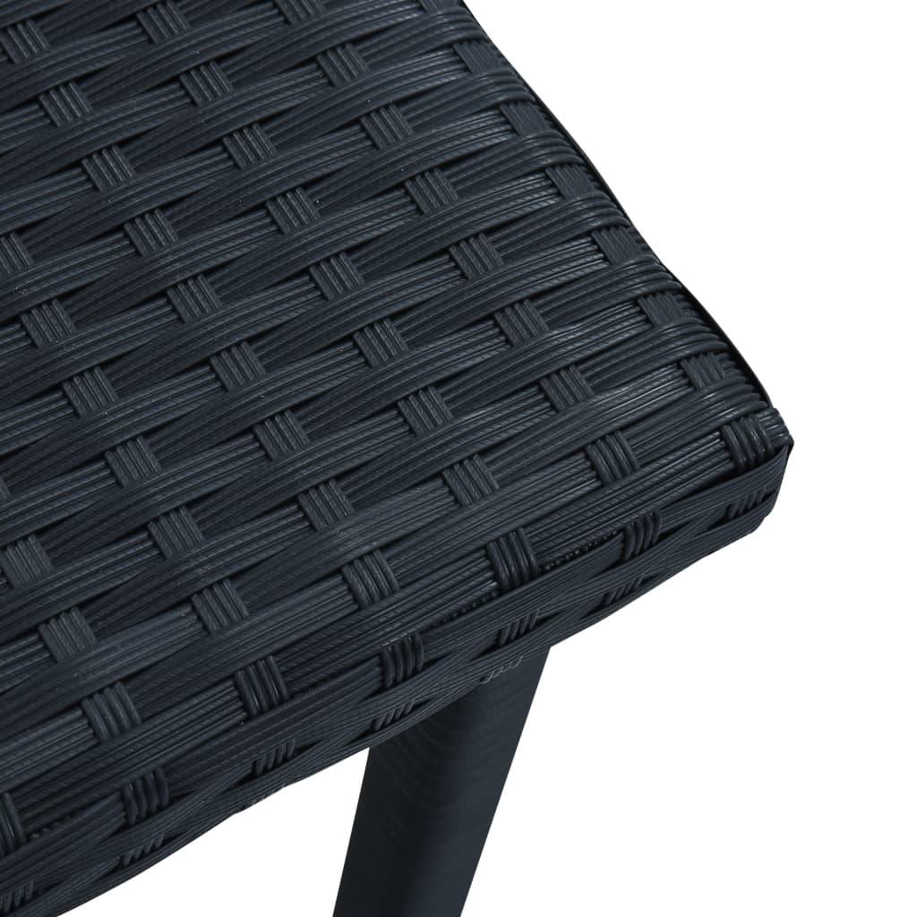 Maison Chic - Table d'extérieur - Table à thé de jardin - Table de jardin Noir 40x40x40 cm Résine tressée - Image 3