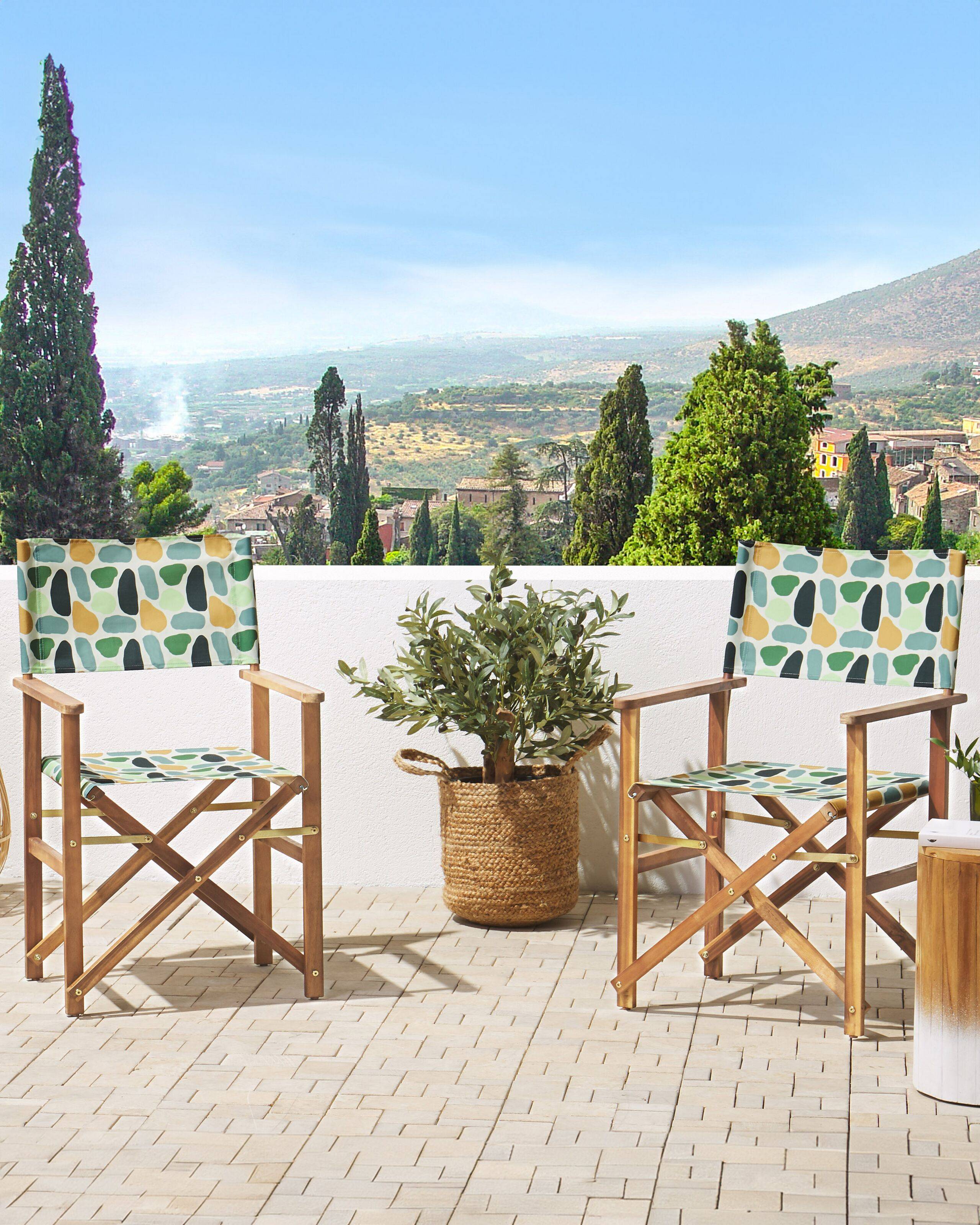 Beliani - Chaise de jardin Tissu Multicolore CINE - Beliani - Image 1