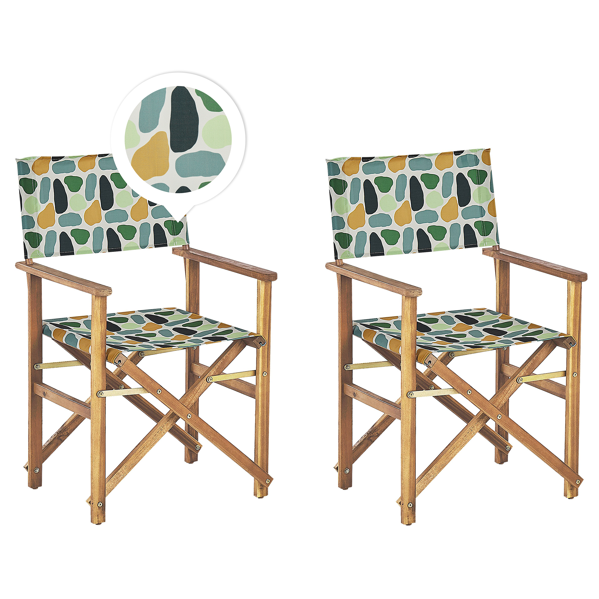 Beliani - Chaise de jardin Tissu Multicolore CINE - Beliani - Image 2
