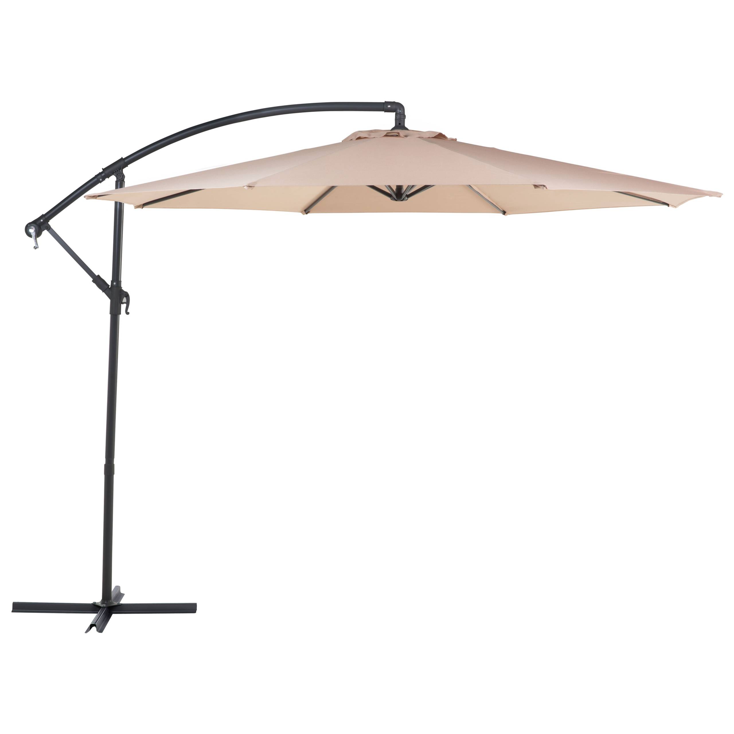 Beliani - Parasol déporté Tissu Beige RAVENNA - 300x300x240- Beliani - Image 2