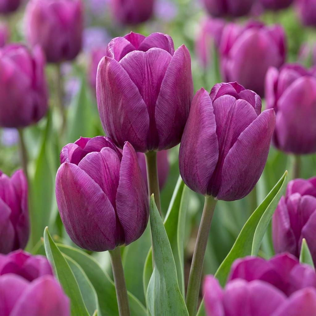 La Green Touch - Tulipe triomphe violette - 15 bulbes - calibre 11/12