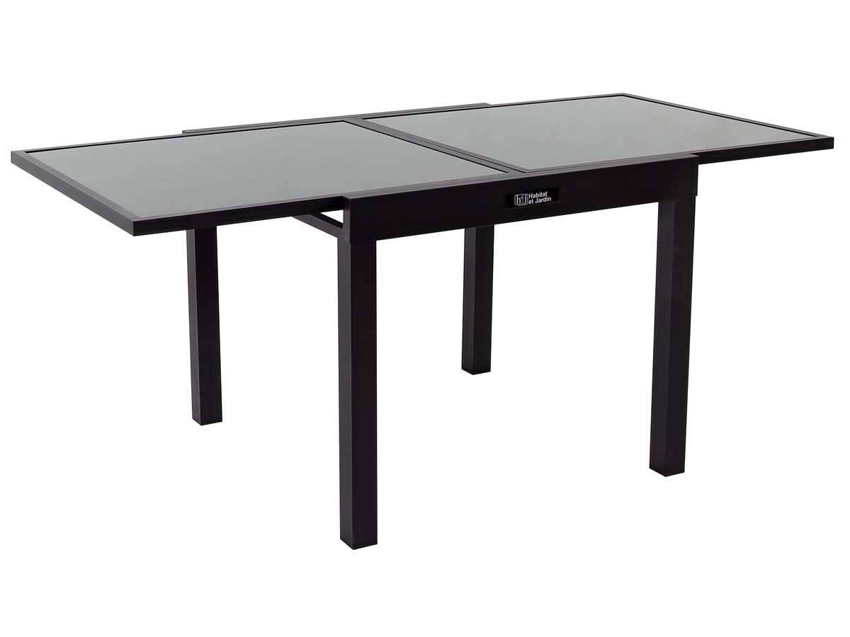 Habitat Et Jardin - Table Extensible Et Chaises De Jardin En Aluminium "porto 8" - Phoenix - Noir/gris Foncé - 1 Table 90/180 + 8 Fauteuils -habitat Et Jardin - Image 2