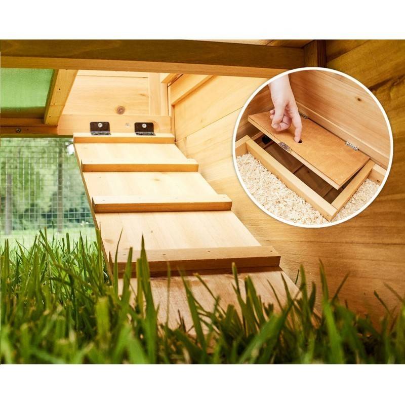 Cage Clapier Enclos lapin Extérieur en bois Haute Qualité pour lapins petits animaux- Modèle : 087 Alpine 180x62x72cm - Image 4