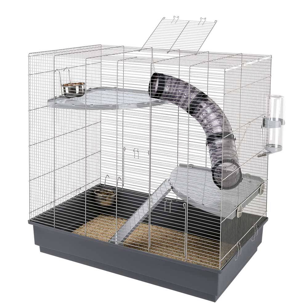 Ferplast - FERPLAST Cage pour Rongeurs JENNY pour Rats, Chinchillas, en Métal, Accessoires inclus : Gamelles, Abreuvoir, Etagères, Echelle, Pipe Set. - Image 1
