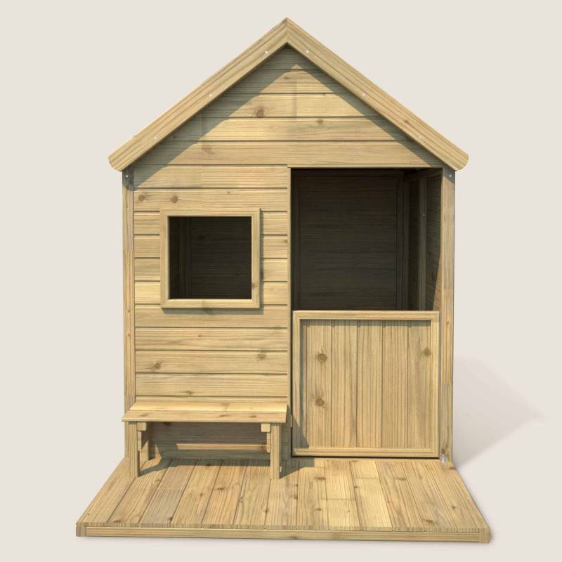 Soulet - Cabane en bois traité avec terrasse et banc HEIDI - Image 4