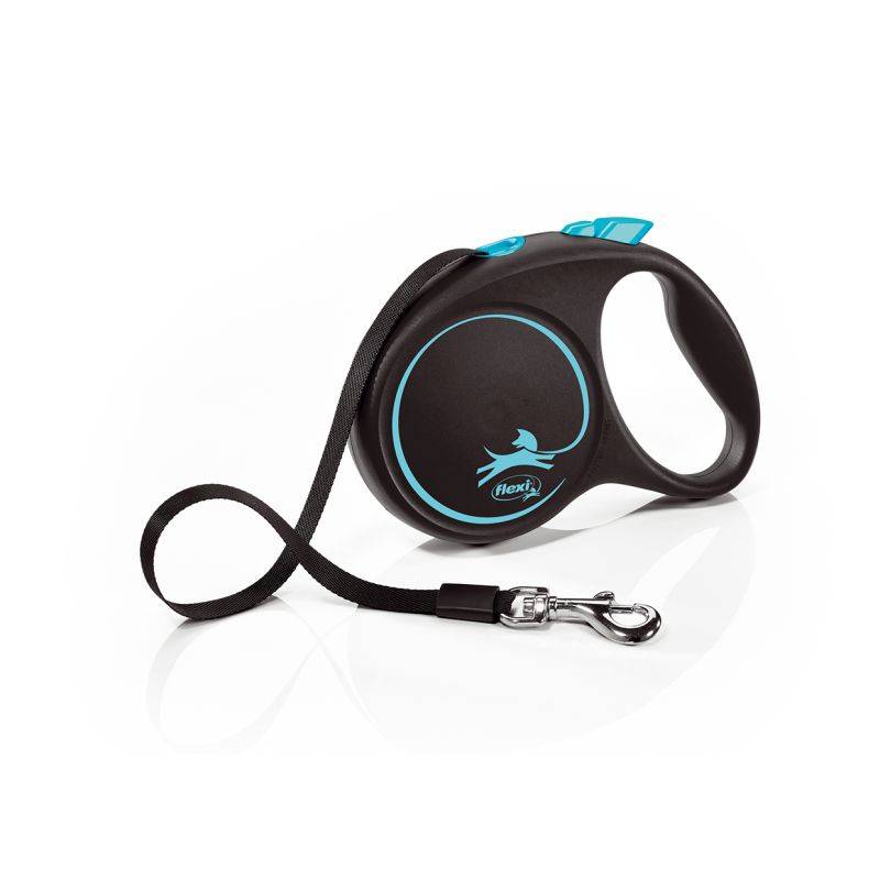 Flexi - Laisse Black Design M Tape 5m black/ blue FU22T5-251-S-CHBL Flexi - Image 1