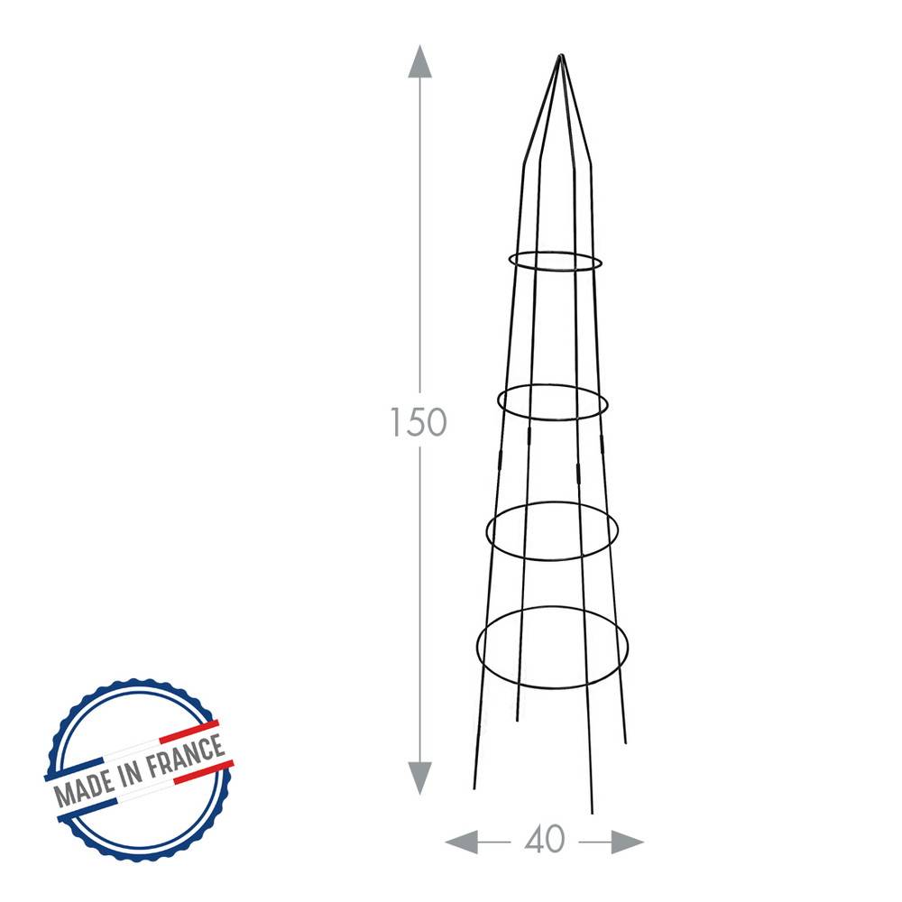 Louis Moulin - Tipis haut anthracite - 40x150 cm - Acier époxy Louis Moulin - Image 2