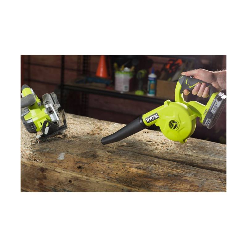 Ryobi - Pack RYOBI Souffleur d'atelier R18TB-0 - 18V One+ - 1 batterie 2.0Ah - 1 chargeur rapide RC18120-120 - Image 2