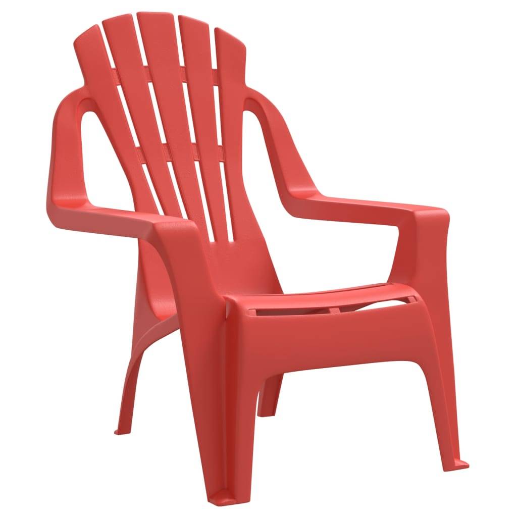 Lot de 2 Chaises de jardin pour enfants - Chaises d'extérieur - Fauteuils de jardin rouge 37x34x44 cm PP - Image 3