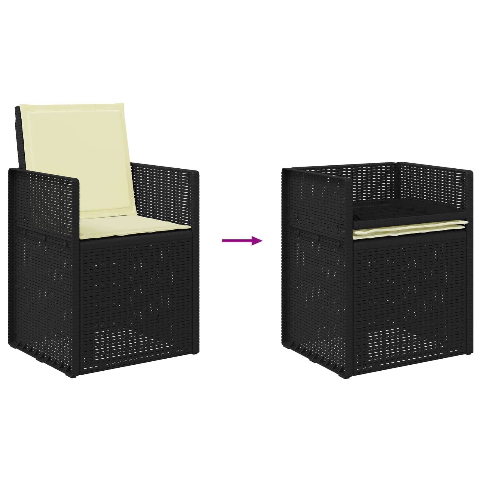 PANGIVO - Chaises de jardin PP anthracite et crème 53 x 47 x 88.5 cm - PANGIVO - Image 9