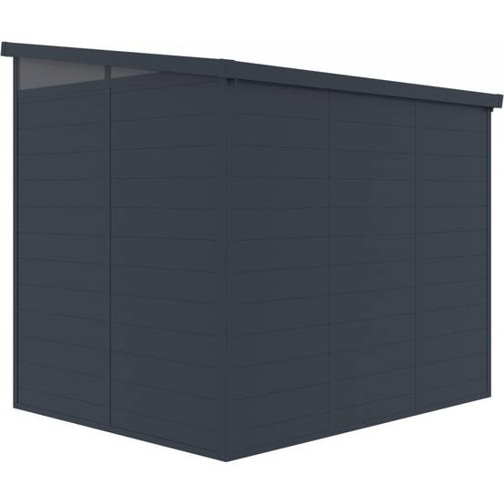 Abri de jardin résine anthracite 4,10m² toit plat skylight plancher inclus Jôbu - Image 6