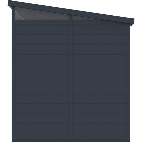 Abri de jardin résine anthracite 4,10m² toit plat skylight plancher inclus Jôbu - Image 7