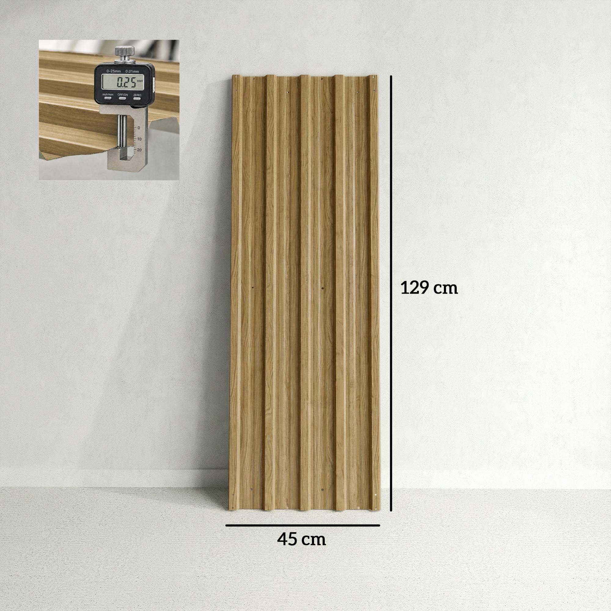 Ensemble de 12 panneaux de toiture en acier galvanisé de 7 m² pour abri de jardin, finition bois naturel 129 x 45 cm - Image 5
