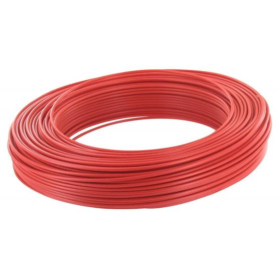 Fil rigide HO7 V-R 16mm² rouge 1M - FILS & CABLES - 004105 (AJA)