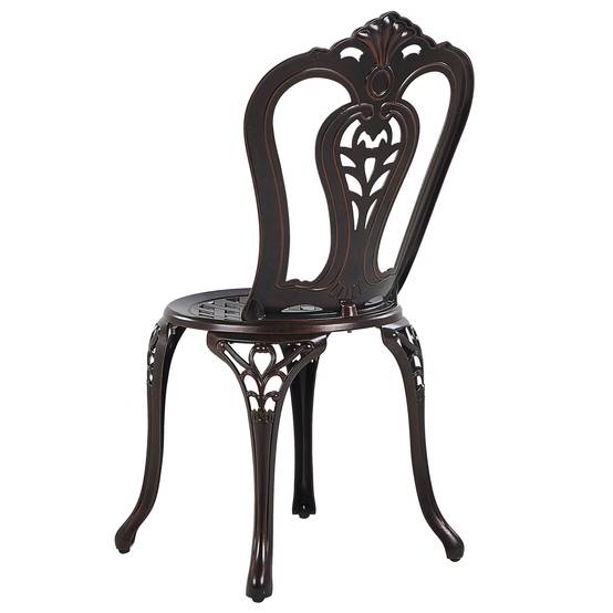 Chaise de jardin Aluminium Marron foncé BOVINO - Beliani - Image 4