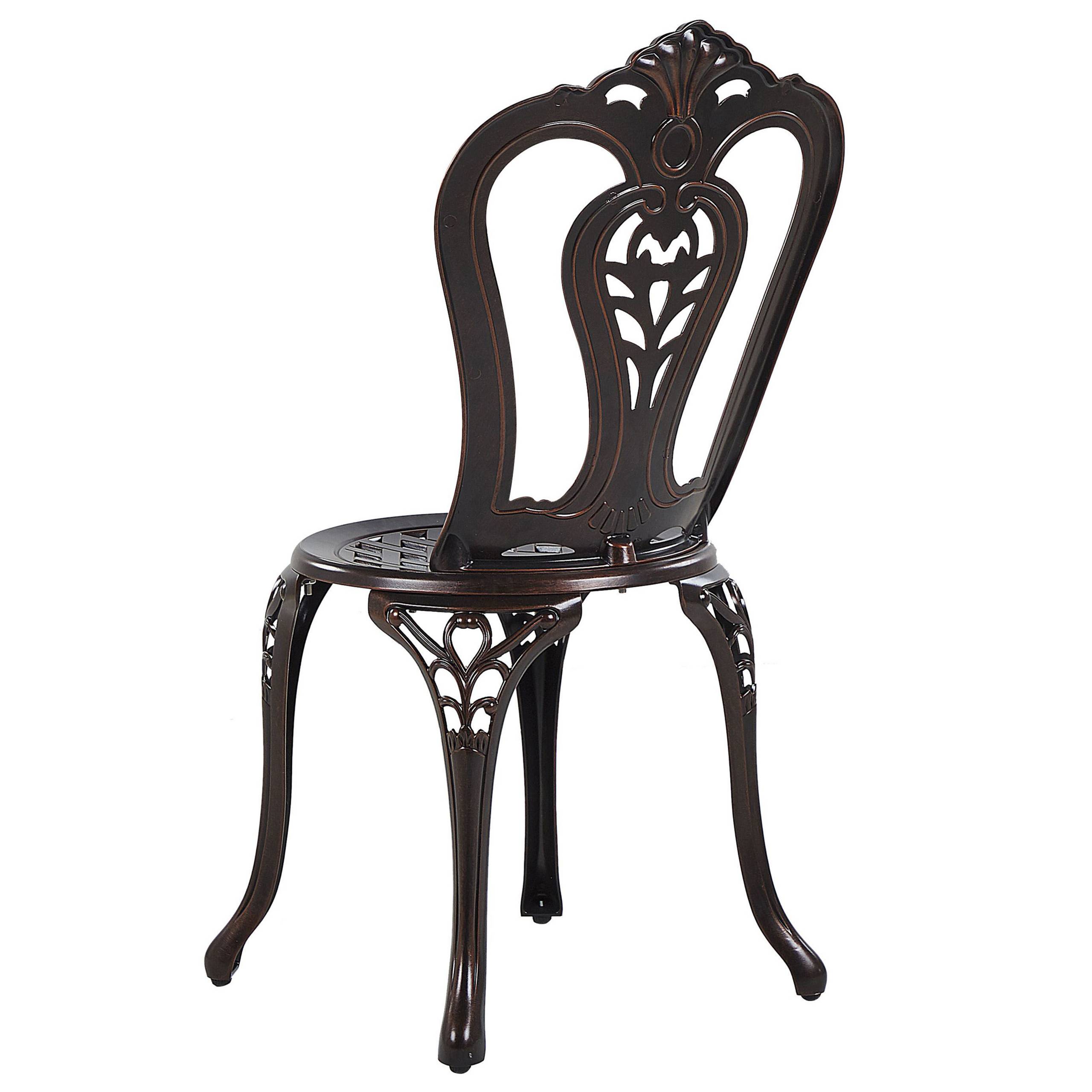Chaise de jardin Aluminium Marron foncé BOVINO - Beliani - Image 4