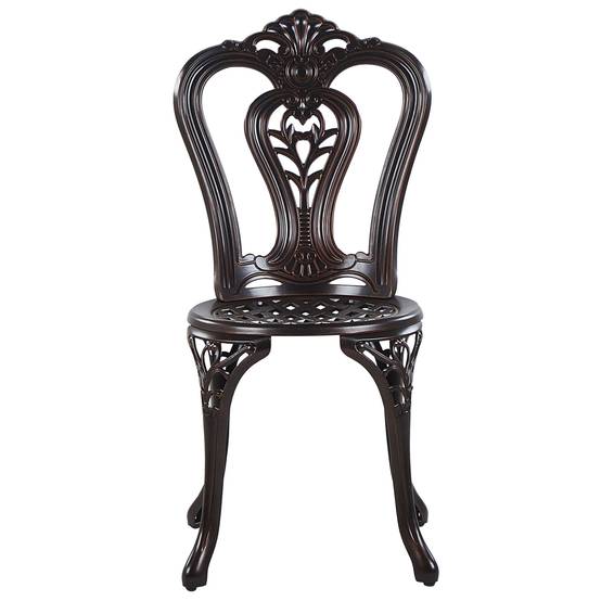 Chaise de jardin Aluminium Marron foncé BOVINO - Beliani - Image 3