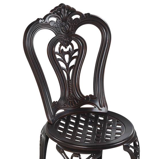 Chaise de jardin Aluminium Marron foncé BOVINO - Beliani - Image 5