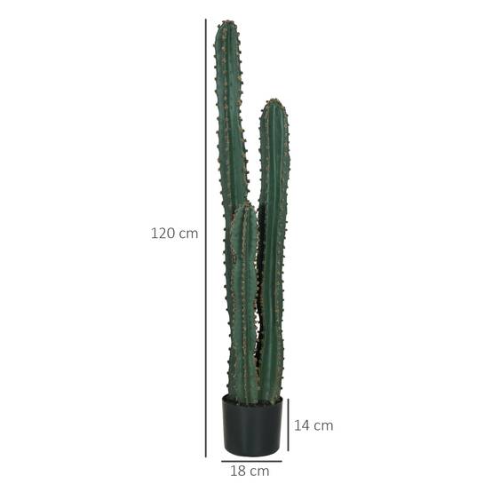 Cactus artificiel grand réalisme plante artificielle grande taille dim. Ø 18 x 120H cm - Image 5