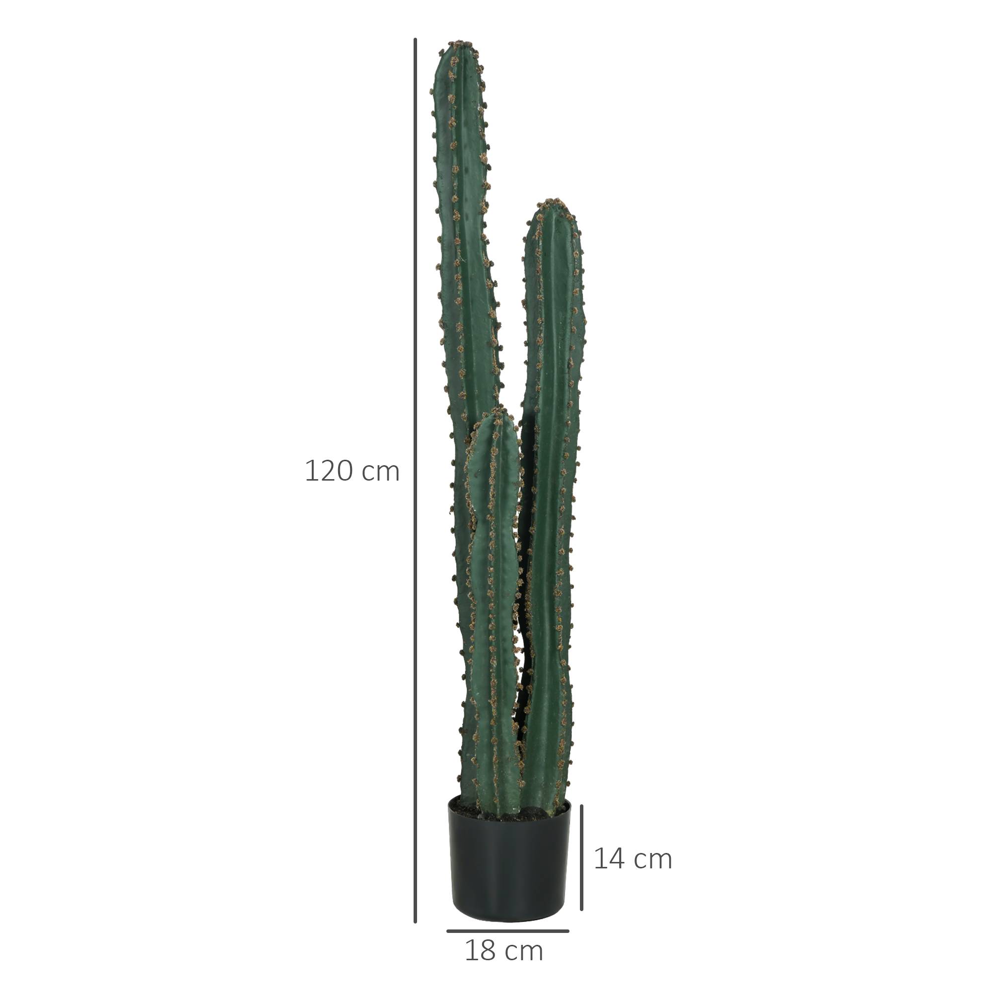 Cactus artificiel grand réalisme plante artificielle grande taille dim. Ø 18 x 120H cm - Image 5