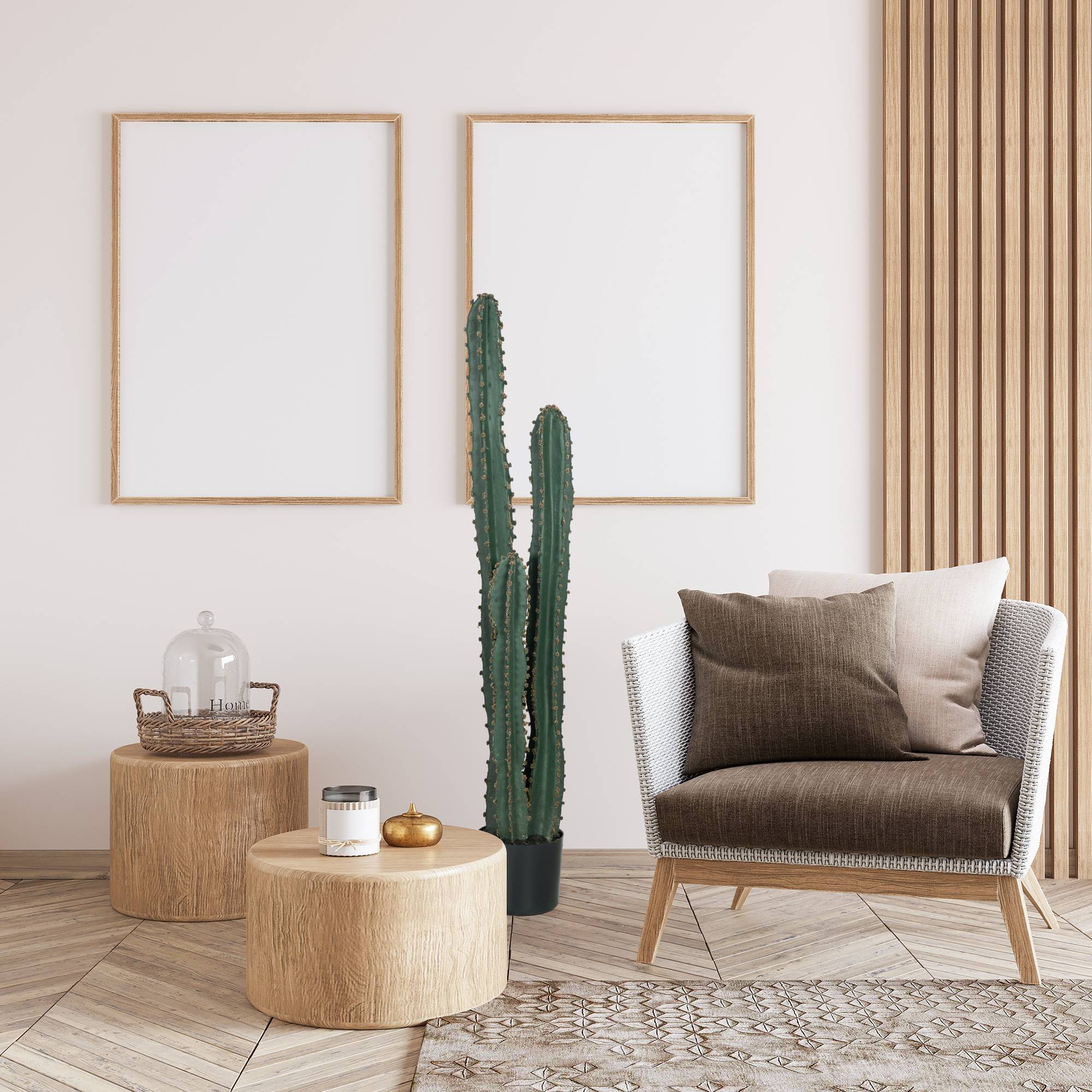 Cactus artificiel grand réalisme plante artificielle grande taille dim. Ø 18 x 120H cm - Image 4