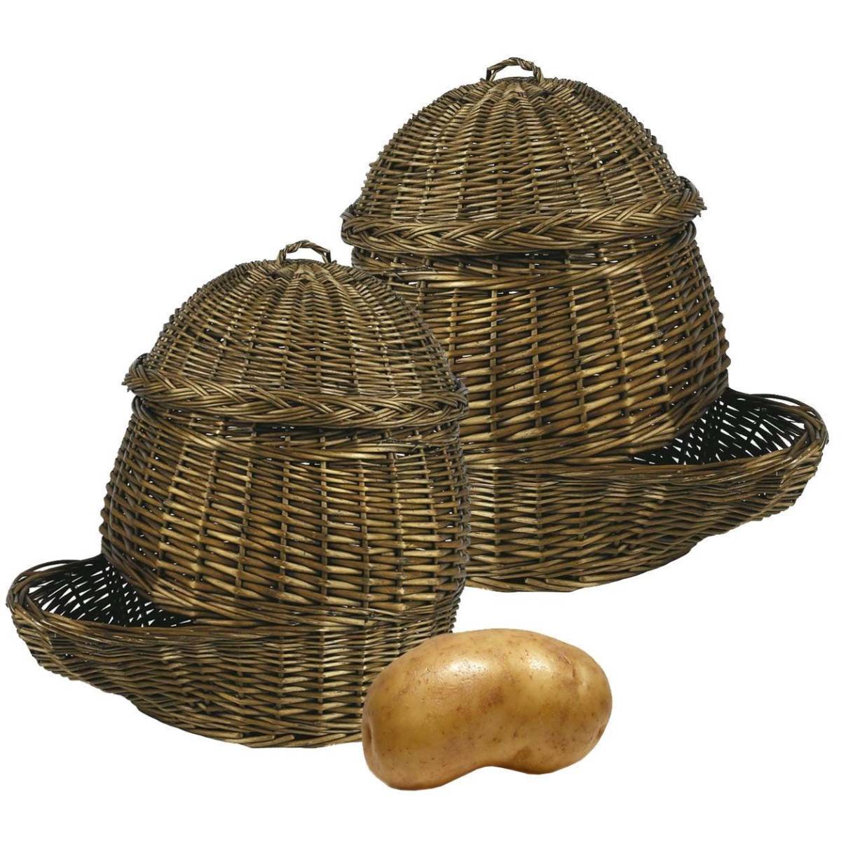 Aubry Gaspard - Patatières en osier (Lot de 2) - Image 1