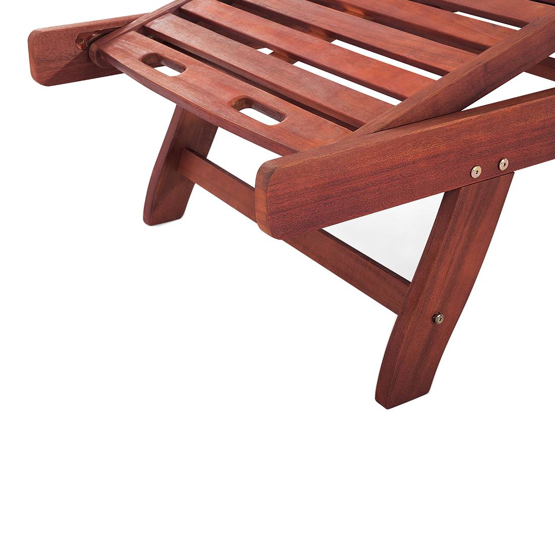 Beliani - Chaise Longue Transat Inclinable en Bois d'Acacia avec Coussin Bleu Beige à Rayure Solide et Résistant pour Terrasse ou Jardin Méditerranéen Beliani - Image 6