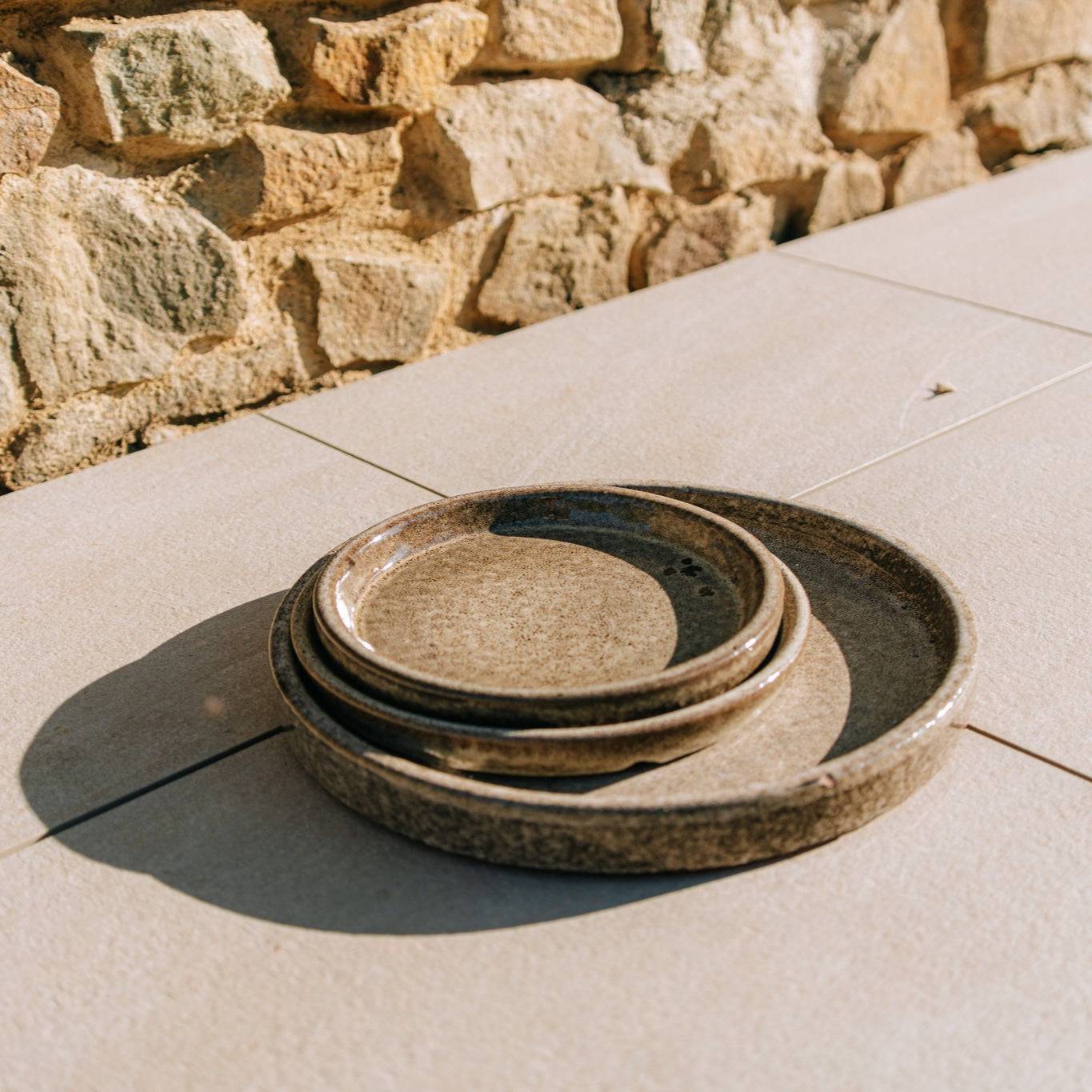 Provencelia - Soucoupe ronde 28cm blanc tigré - Image 3