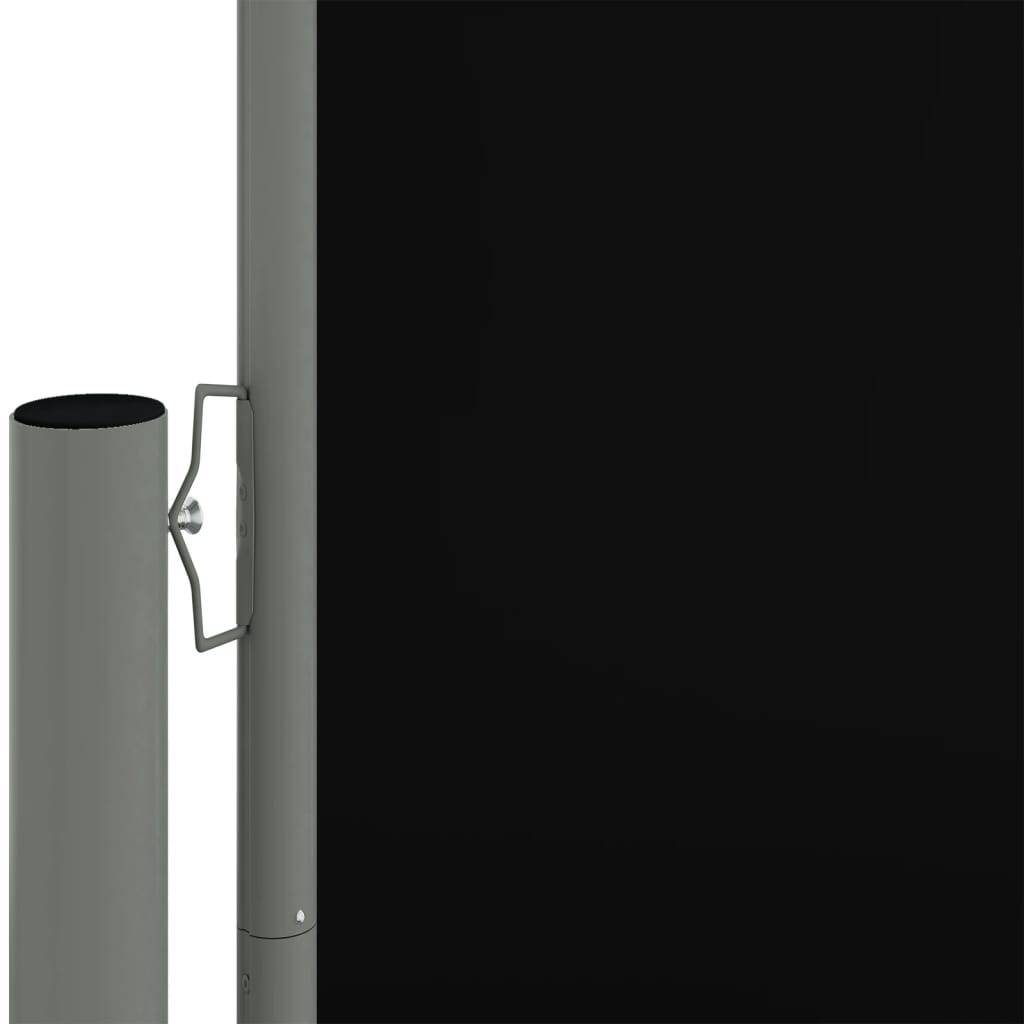 Helloshop26 - Auvent paravent store brise-vue latéral rétractable de patio jardin terrasse balcon protection visuelle écran 220 x 1200 cm noir - Image 2