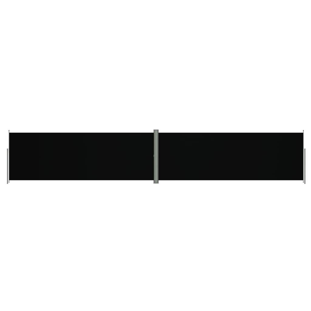 Helloshop26 - Auvent paravent store brise-vue latéral rétractable de patio jardin terrasse balcon protection visuelle écran 220 x 1200 cm noir - Image 1