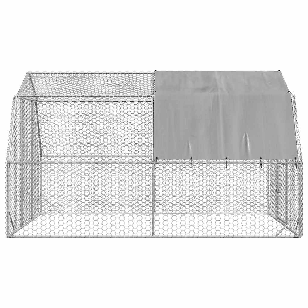 Poulailler acier argent 2,5 x 4 x 2,25 m - Prolenta premium p3191.8 - Image 4