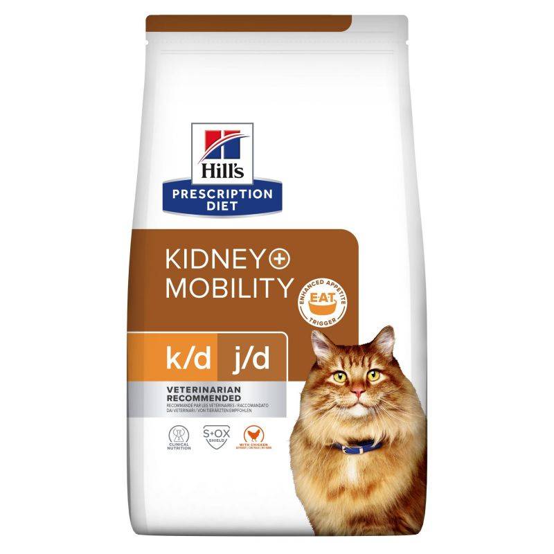 CROQUETTES CHAT ADULT PRESCRIPTION DIETS K/D J/D KIDNEY CARE + MOBILITY - HILL'S 3 kg - Image 1