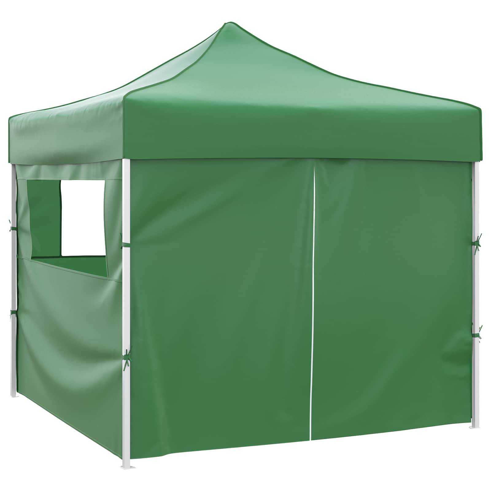 ComfortXL - Tente de réception tissu Oxford jardin terrasse abri pliable protection UV 291x291cm vert - Image 2