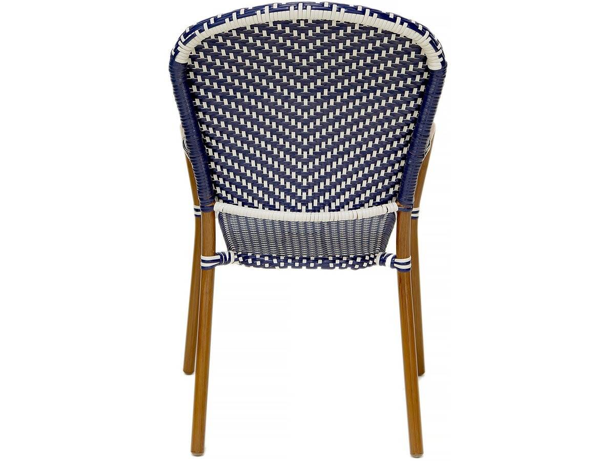 Lot De 4 Chaises D'extérieur Bistro "maya" - Bleu -habitat Et Jardin - Image 4