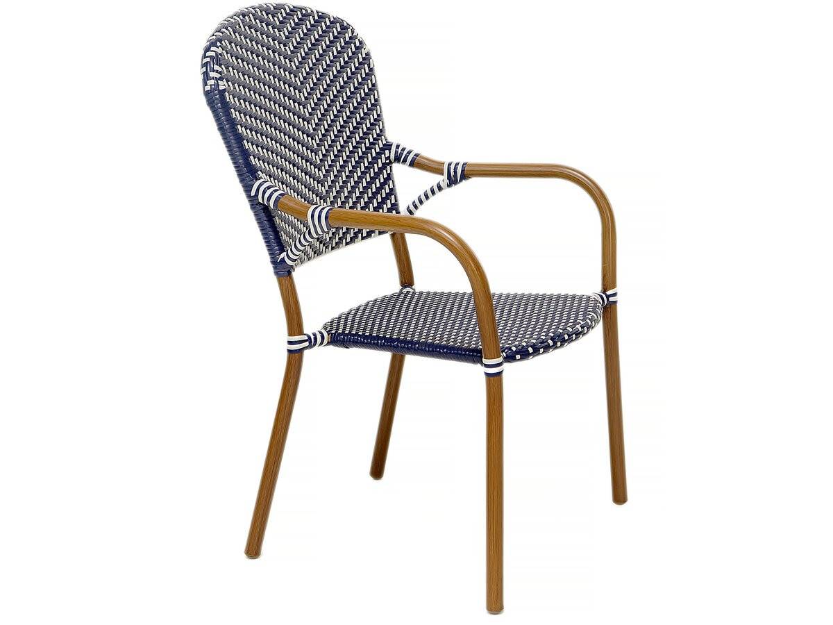 Lot De 4 Chaises D'extérieur Bistro "maya" - Bleu -habitat Et Jardin - Image 2